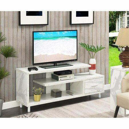 CONVENIENCE CONCEPTS 60 in. Seal II 1 Drawer TV Stand with Shelves, Multi Color HI2540493